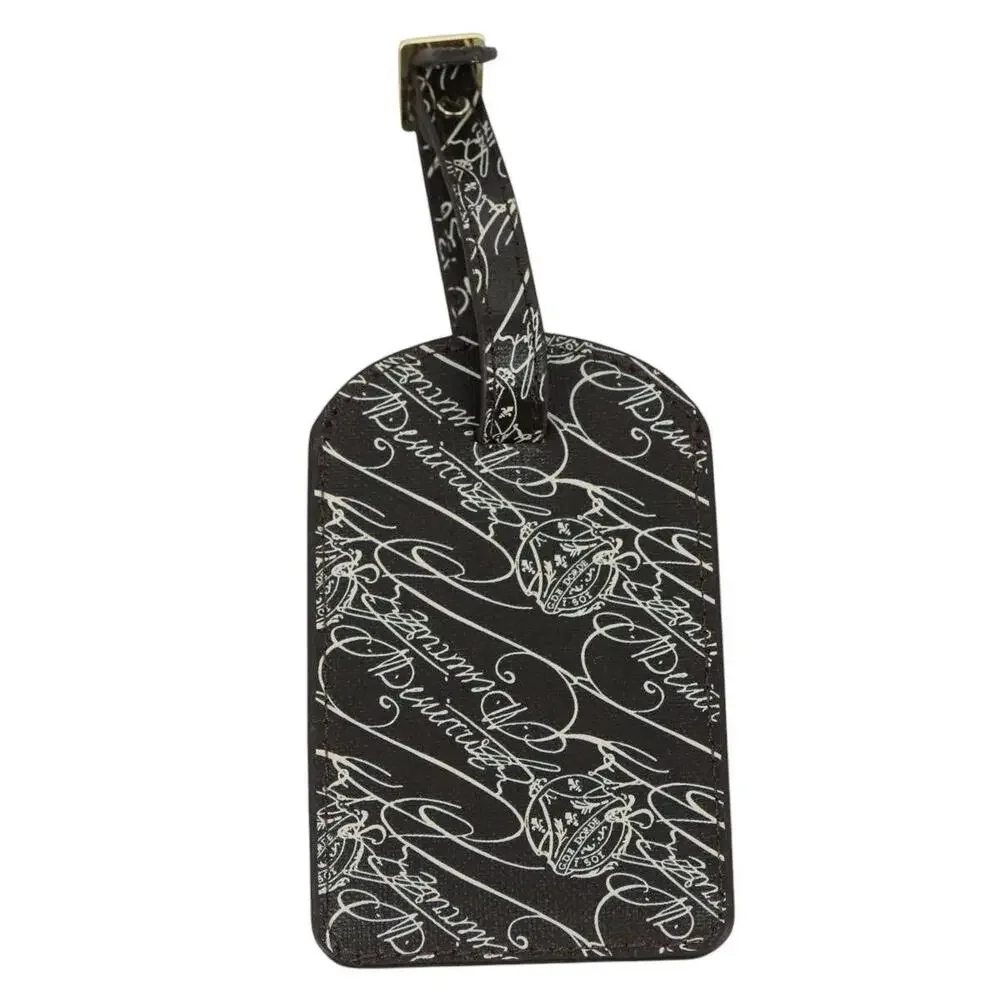 Berluti Calligraphy Name Tag Leather Brown
